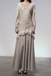 Mutedance 25 Autumn and Winter Print Long Sleeve Dress MD-MD25FW26-beige